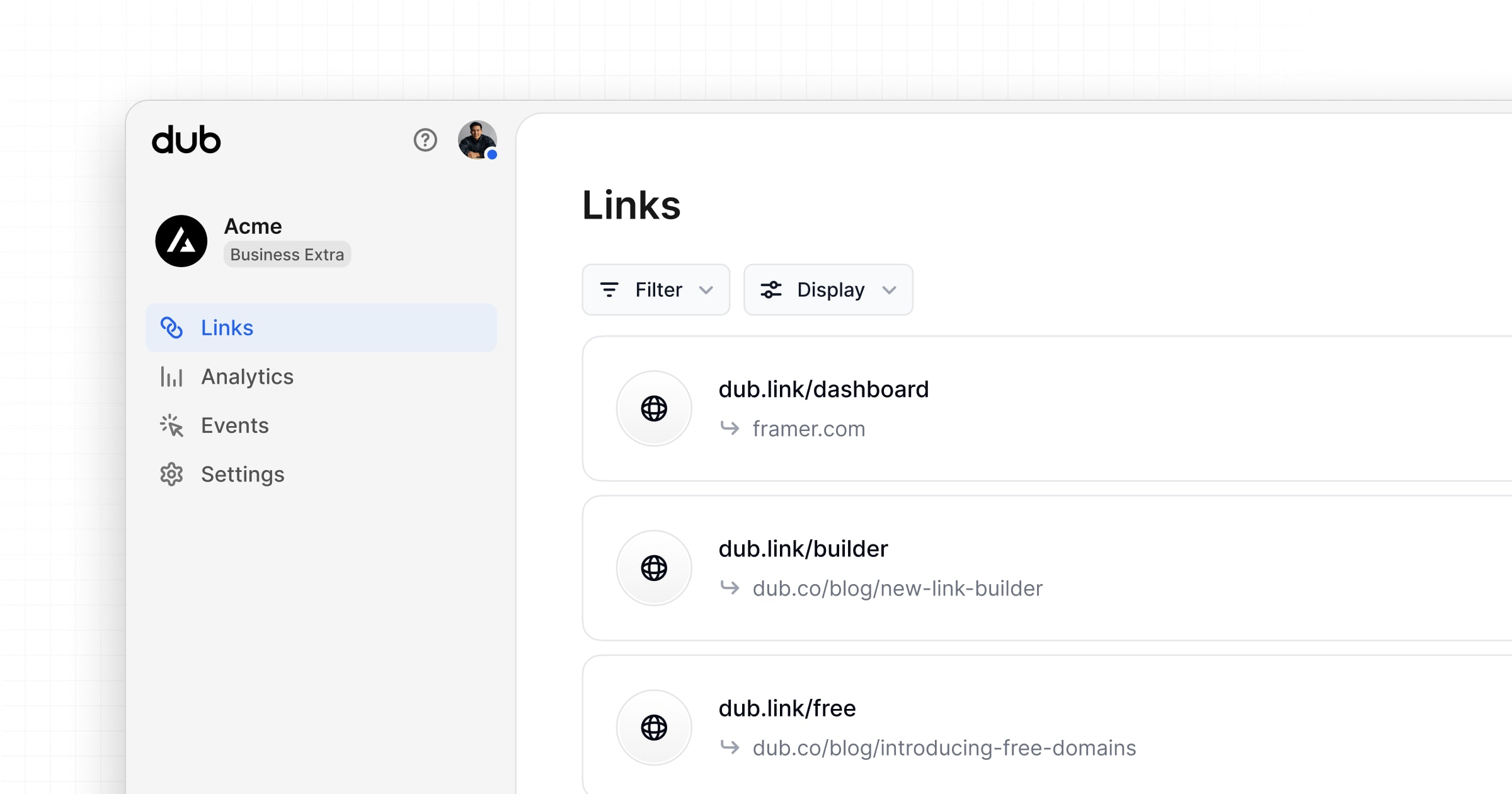 Screenshot of app Dub