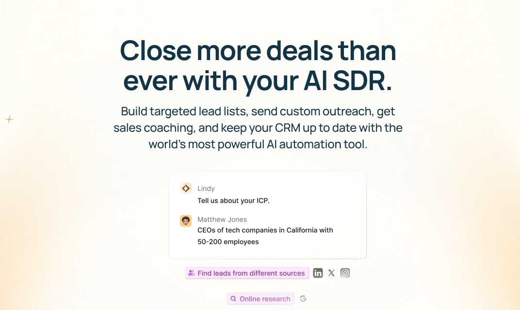 Screenshot of app Lindy
